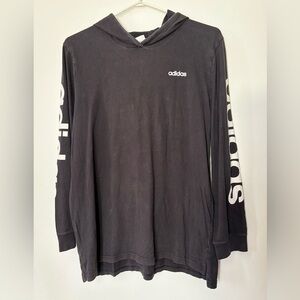 🎉4/30$🎉 Adidas Black Long Sleeve Tee – Men’s Size XL ⚫